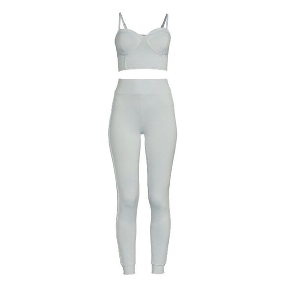 Women’s Juniors Active Comfy Lounge Bustier Tank & Leggings Set 2-Piece Size e L - Picture 2 of 7